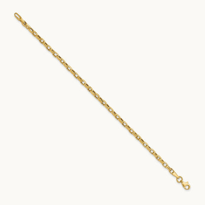 Fancy Link Bracelet, 14K