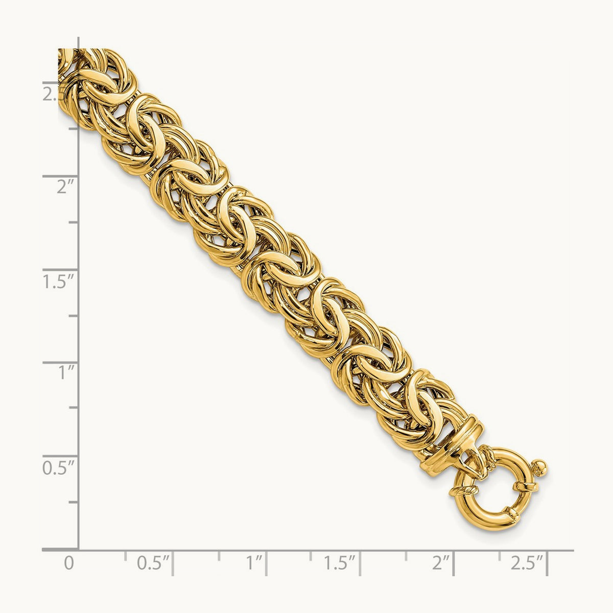 Fancy Flat Byzantine Bracelet — 11mm