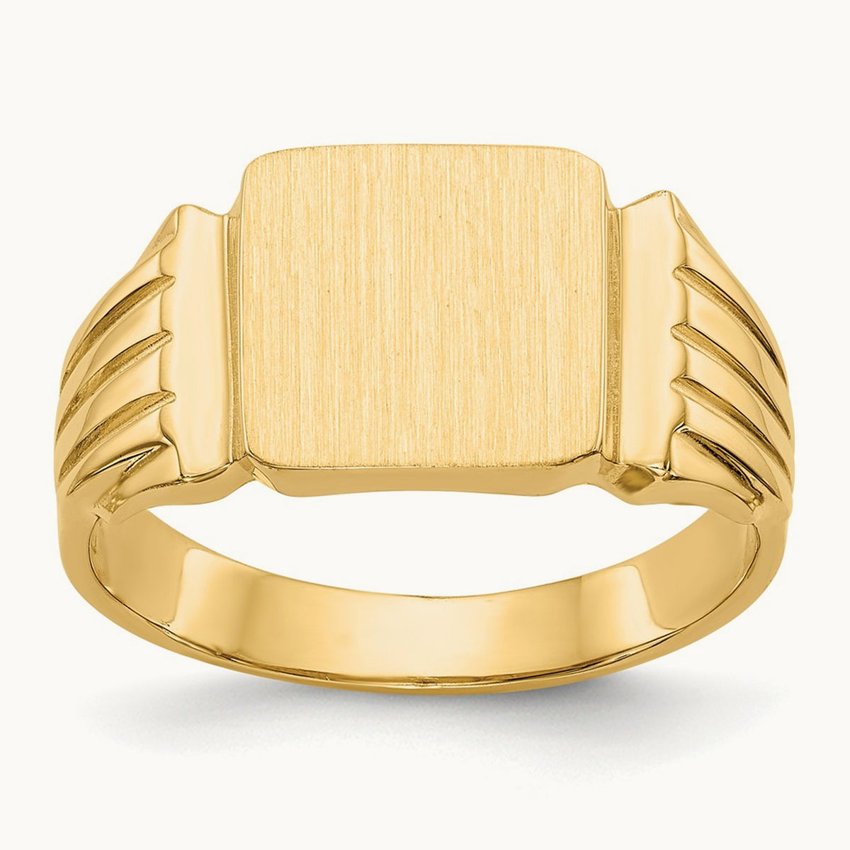 Open Back Mens Signet Ring — photo set