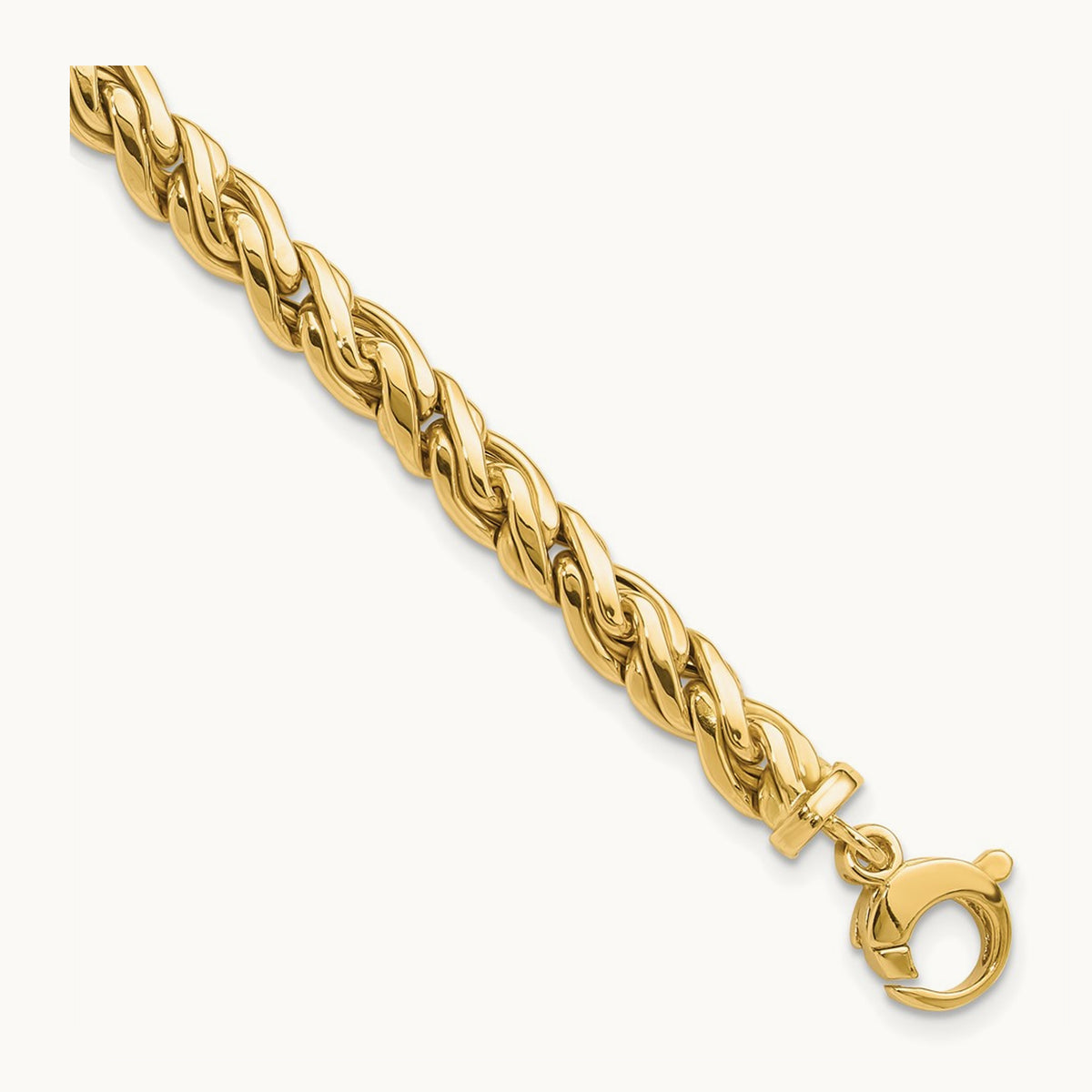 Polished Fancy Twist Bracelet, 14K