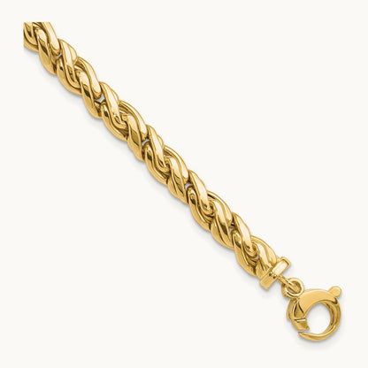 Polished Fancy Twist Bracelet, 14K