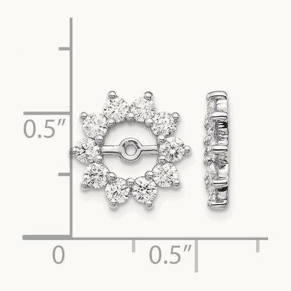 A Fancy Diamond Earring Jacket, 14K White Gold