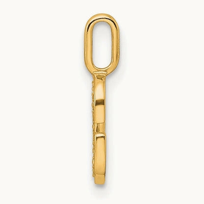 Diamond Letter G Initial Pendant, 14K Gold