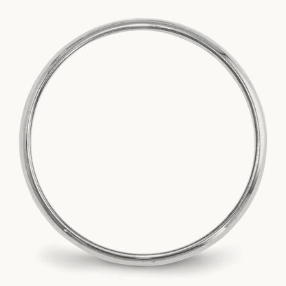 Lightweight Half Round Band, 2mm, 10K White Gold
