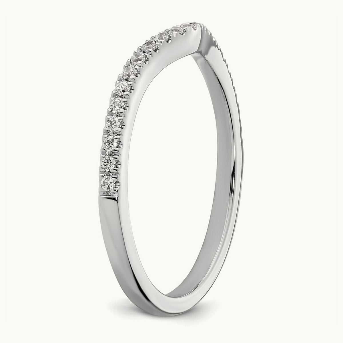 Diamond Wedding Band, 14K White Gold