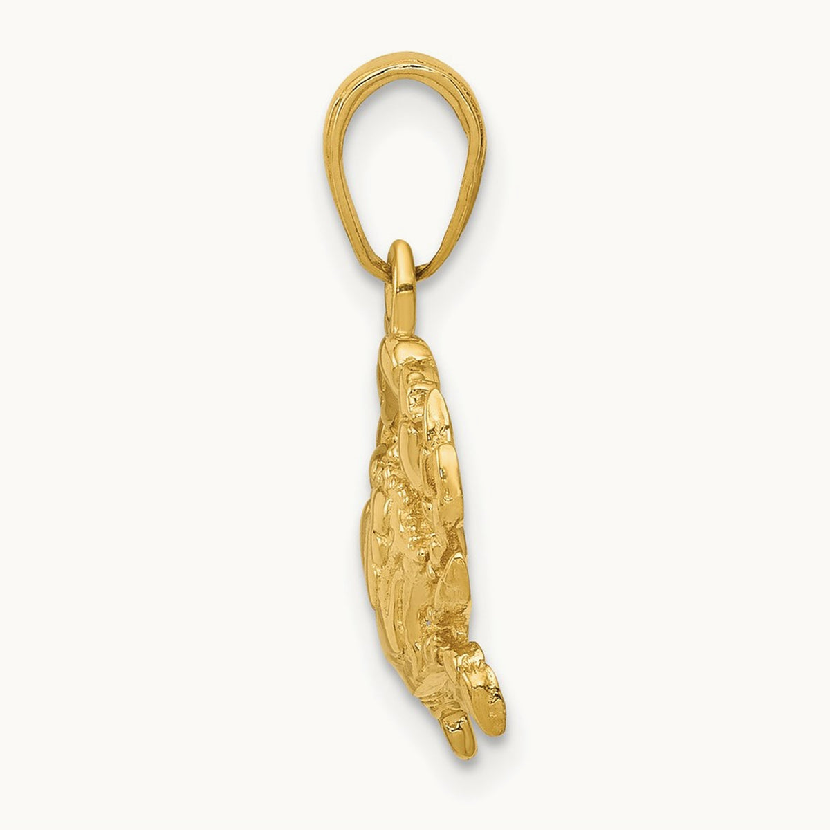Blue Crab Pendant — 14K Yellow Gold, 20mm