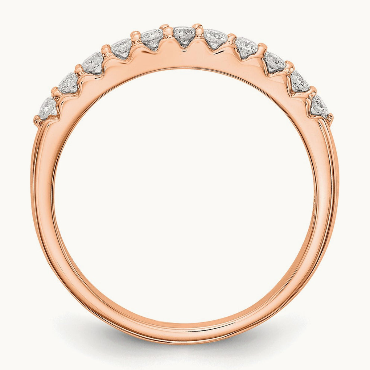 Lab-Grown Diamond Band — 14K Rose Gold, 7