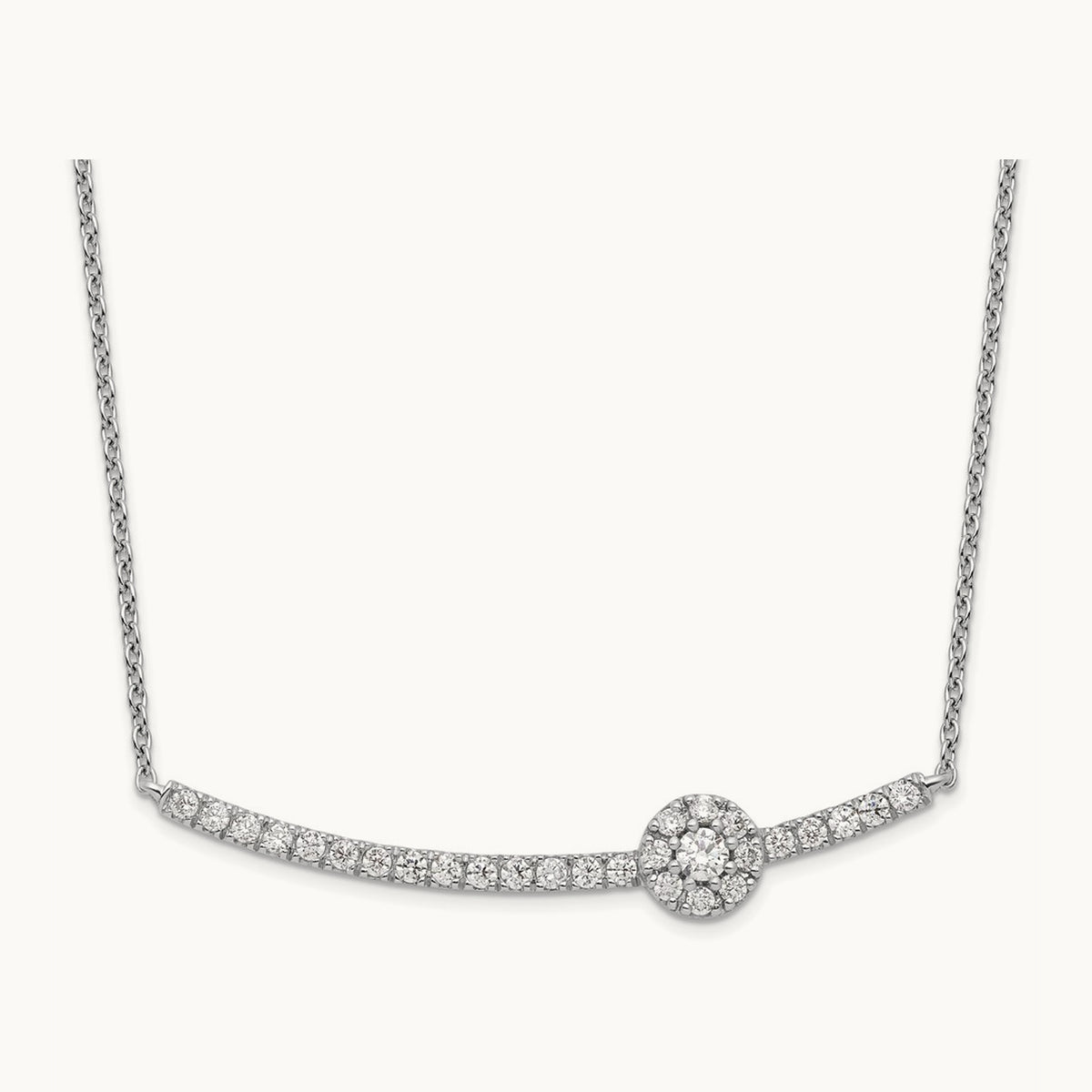 Fashion Bar Necklace, 0.50 ct tw Lab-Grown Diamond