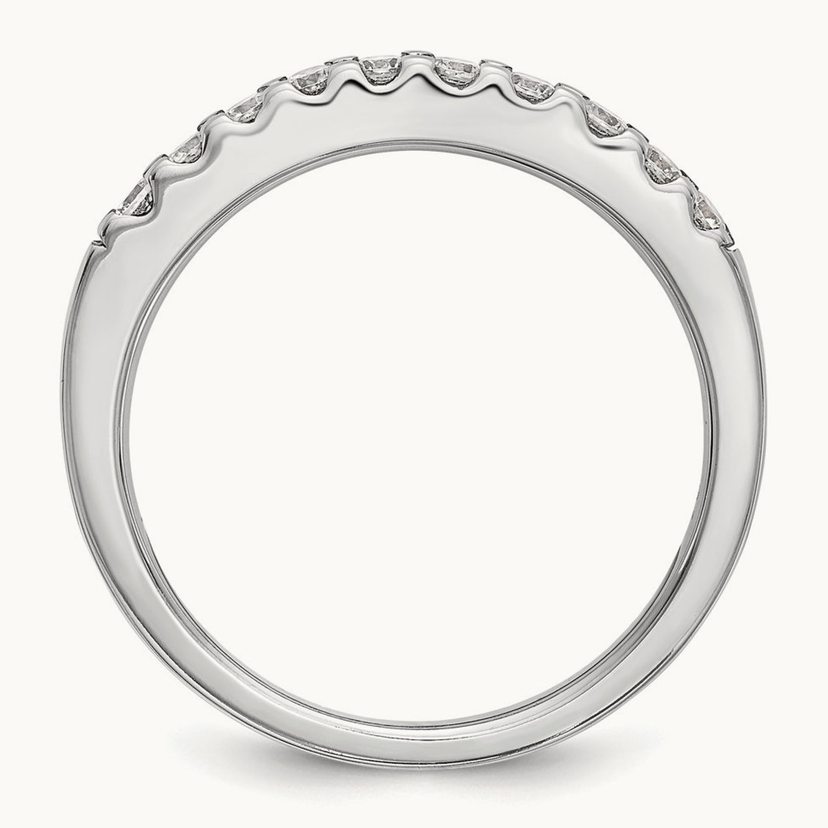 Diamond Wedding Band, 14K White Gold
