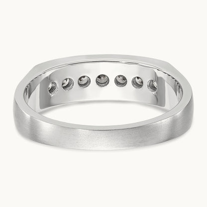 Diamond Men's Band, 14K White Gold