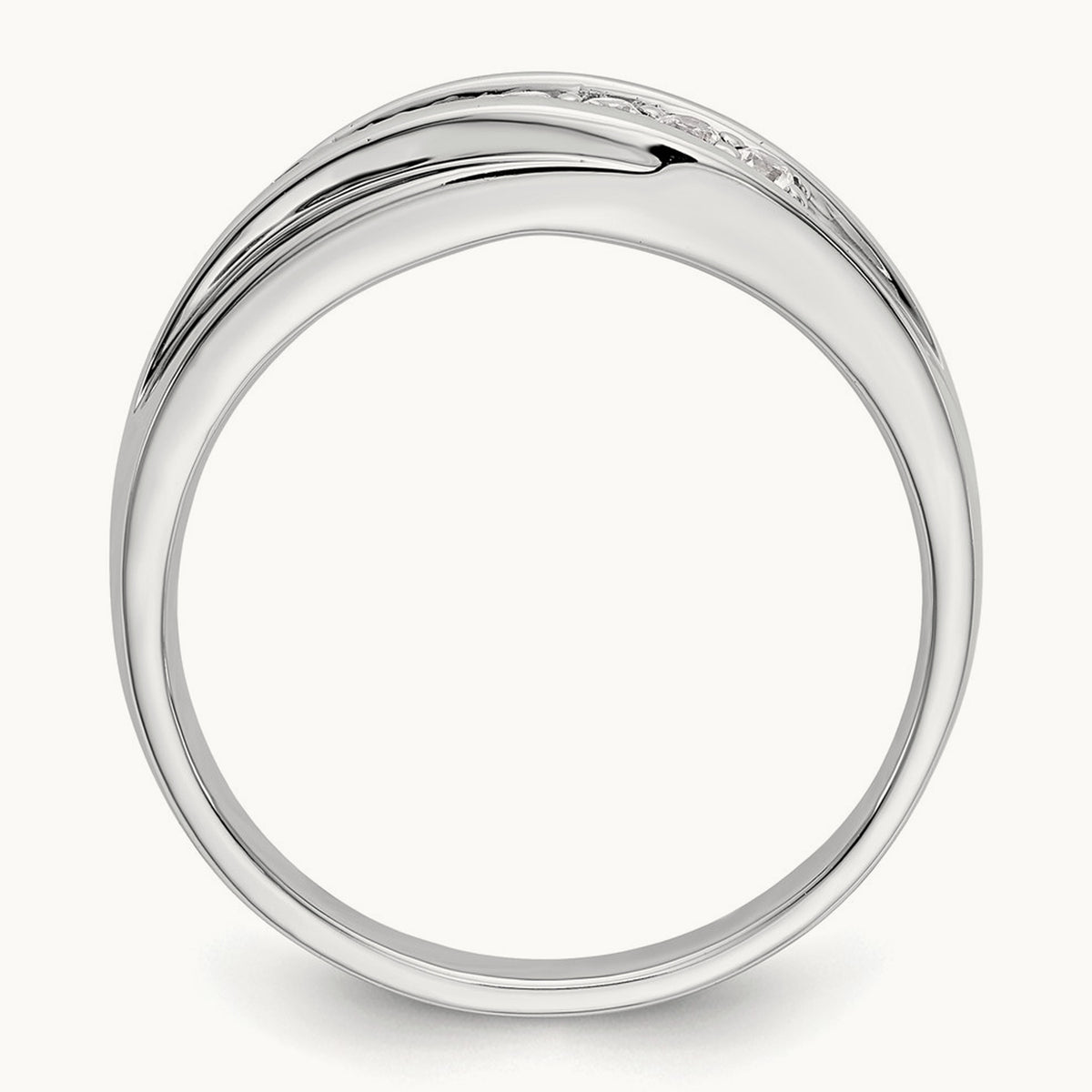 Diamond Men's Band, 14K White Gold