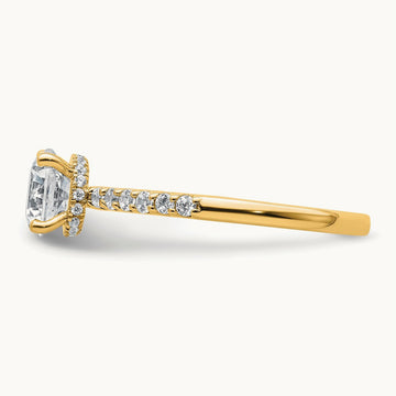 Round Engagement Ring, 1.25-2.75 ct tw Lab-Grown Diamond — 1 1/4 ct, 14K Yellow Gold