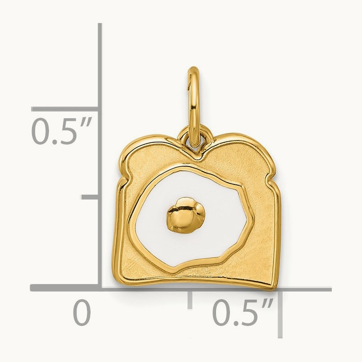 Fancy Egg on Toast, 14K Yellow Gold