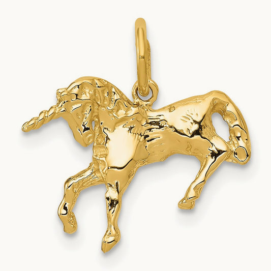Unicorn Charm, 14K