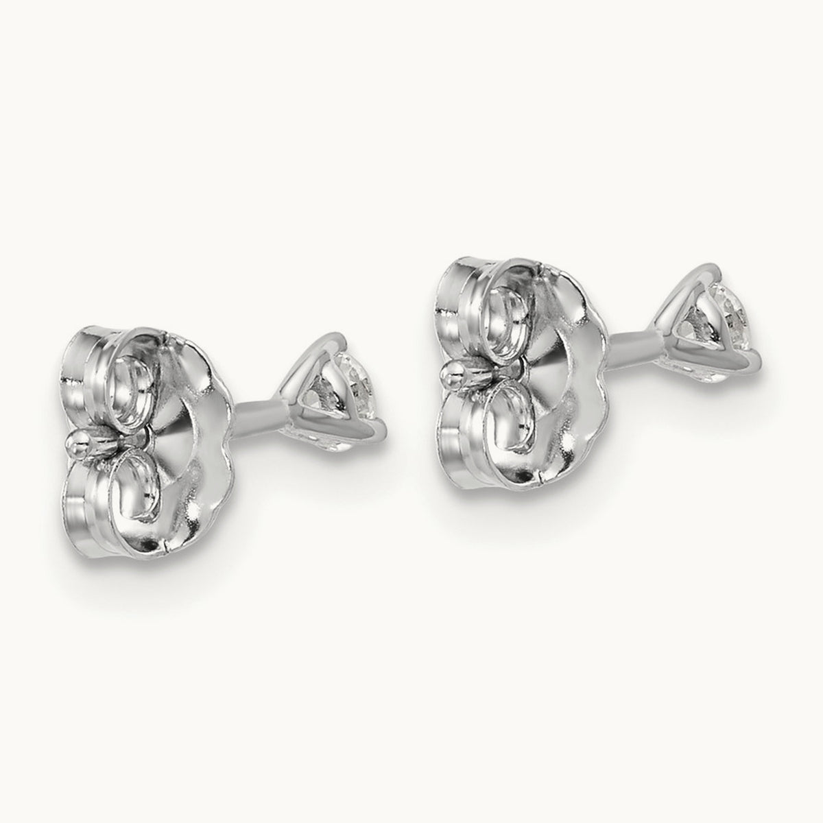 Round Stud Earrings, 0.10-6.00 ct tw Lab-Grown Diamond — 1/6 ct, 14K White Gold