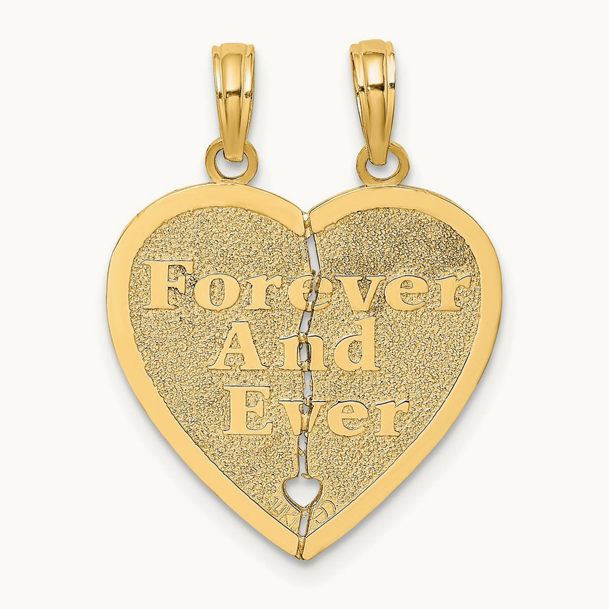 FOREVER AND EVER Break-Apart Heart Charm, 14K