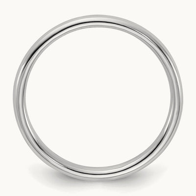 Rhodium-plated Half-Round Band — photo set