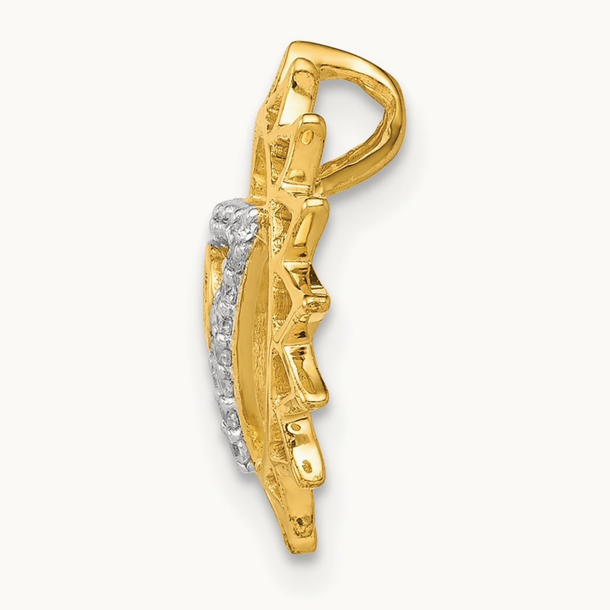 1/10ct. Diamond Vishuddha/Throat Chakra Chain Slide, 14K