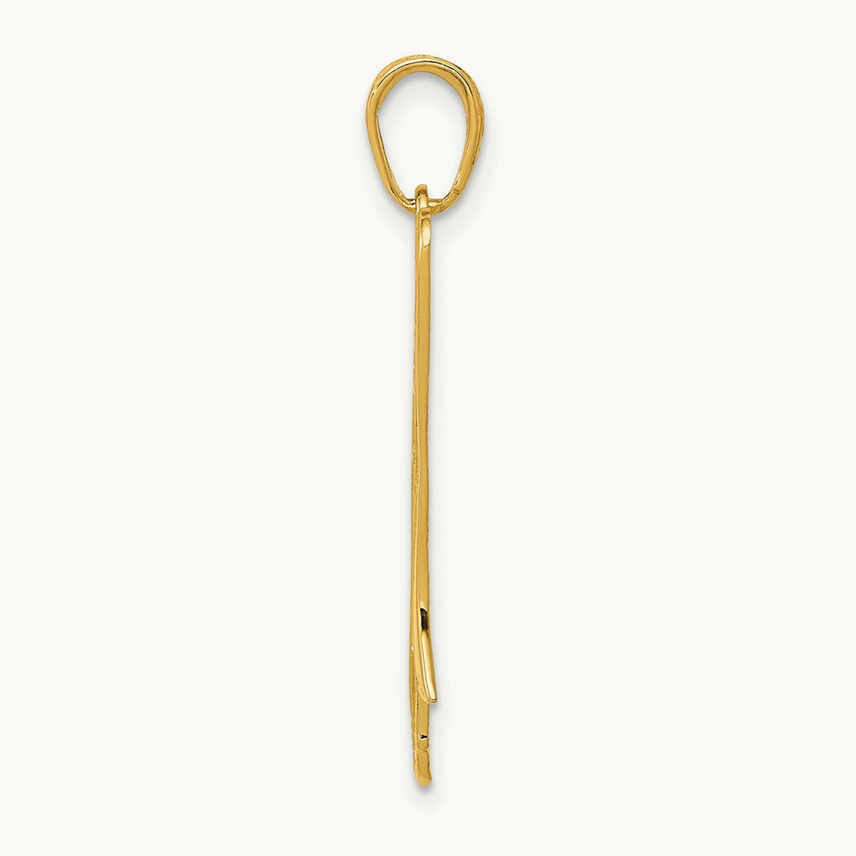 Trombone Pendant, 14K