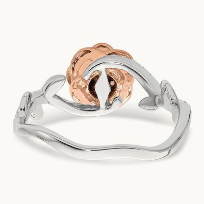 Diamond Fashion Band, 14K White with Rose Gold