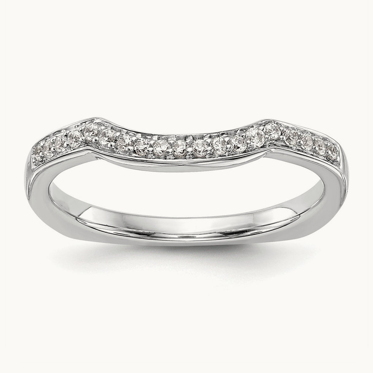 Diamond Wedding Band, 14K White Gold
