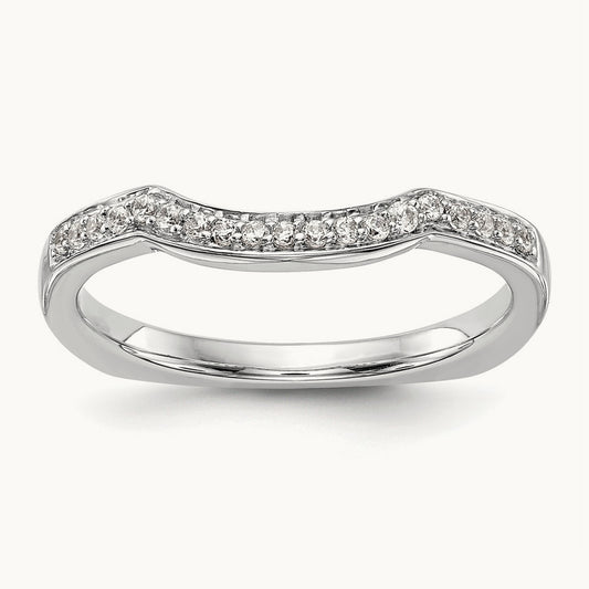 Diamond Wedding Band, 14K White Gold