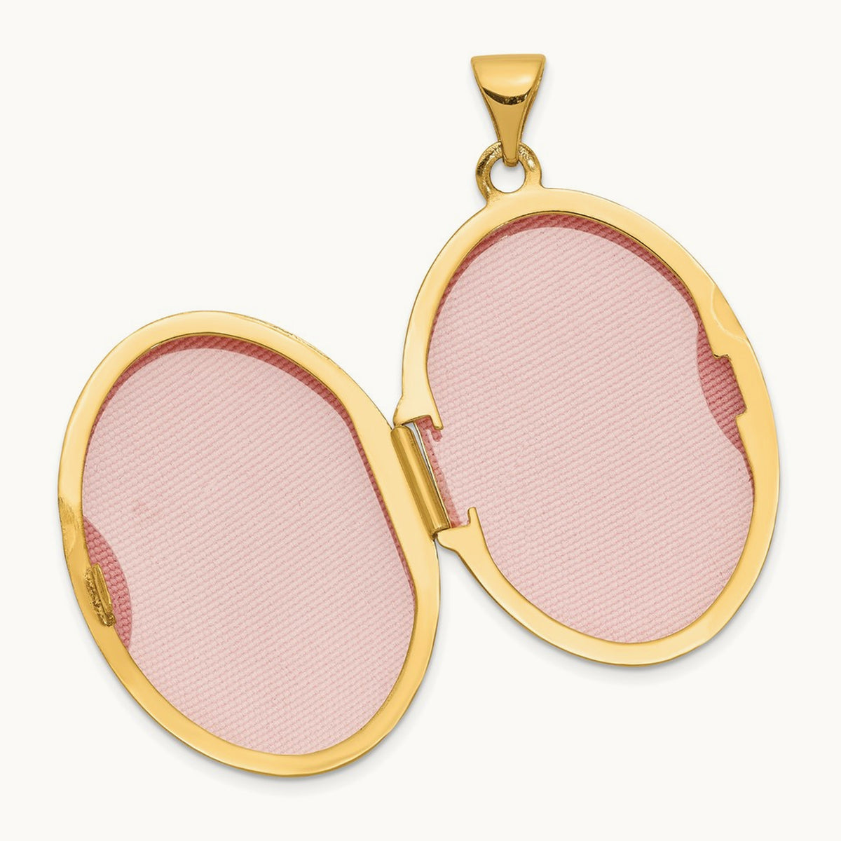 Polished Domed Oval Locket — 14K Yellow Gold
