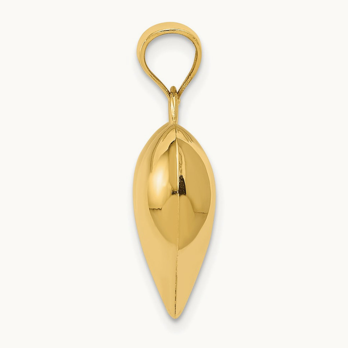 Polished 3-D Puffed Heart Pendant, 14K