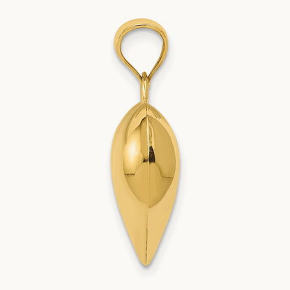 Polished 3-D Puffed Heart Pendant, 14K