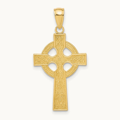 Celtic Cross Pendant — 14K Yellow Gold