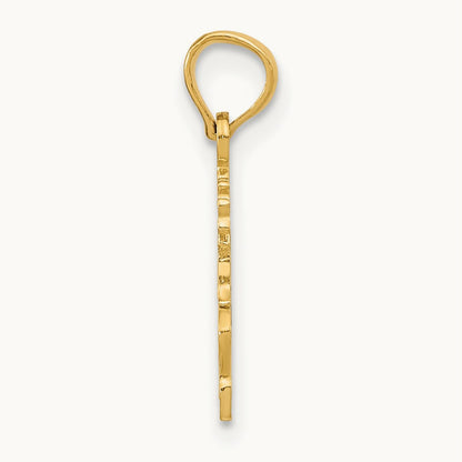 Polished #1 SIS Charm, 14K