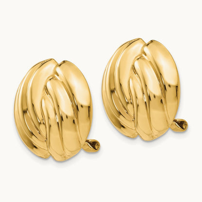 Omega Clip Polished Non-pierced Earrings — photo set