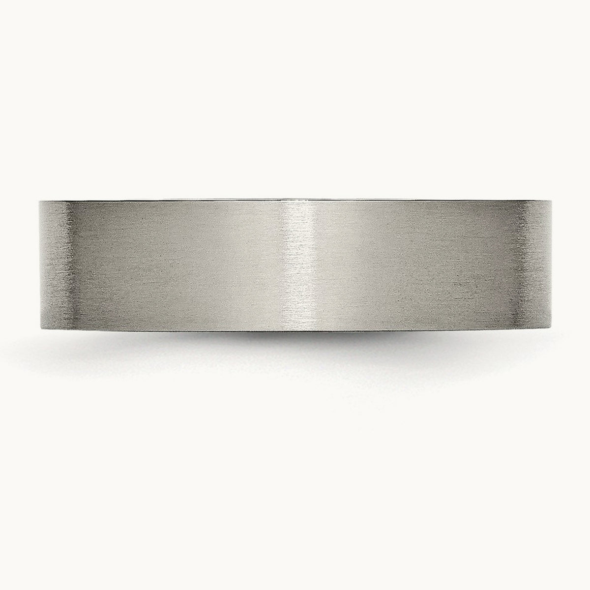 Brushed Flat Band, 6mm, Titanium