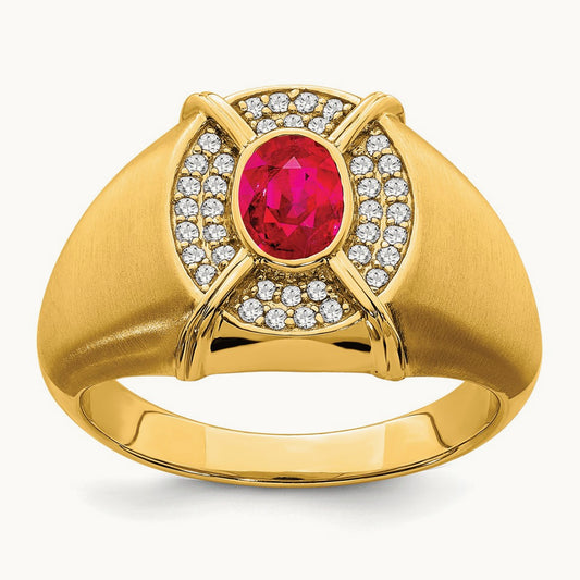 Ruby and Diamond Mens Ring — photo set