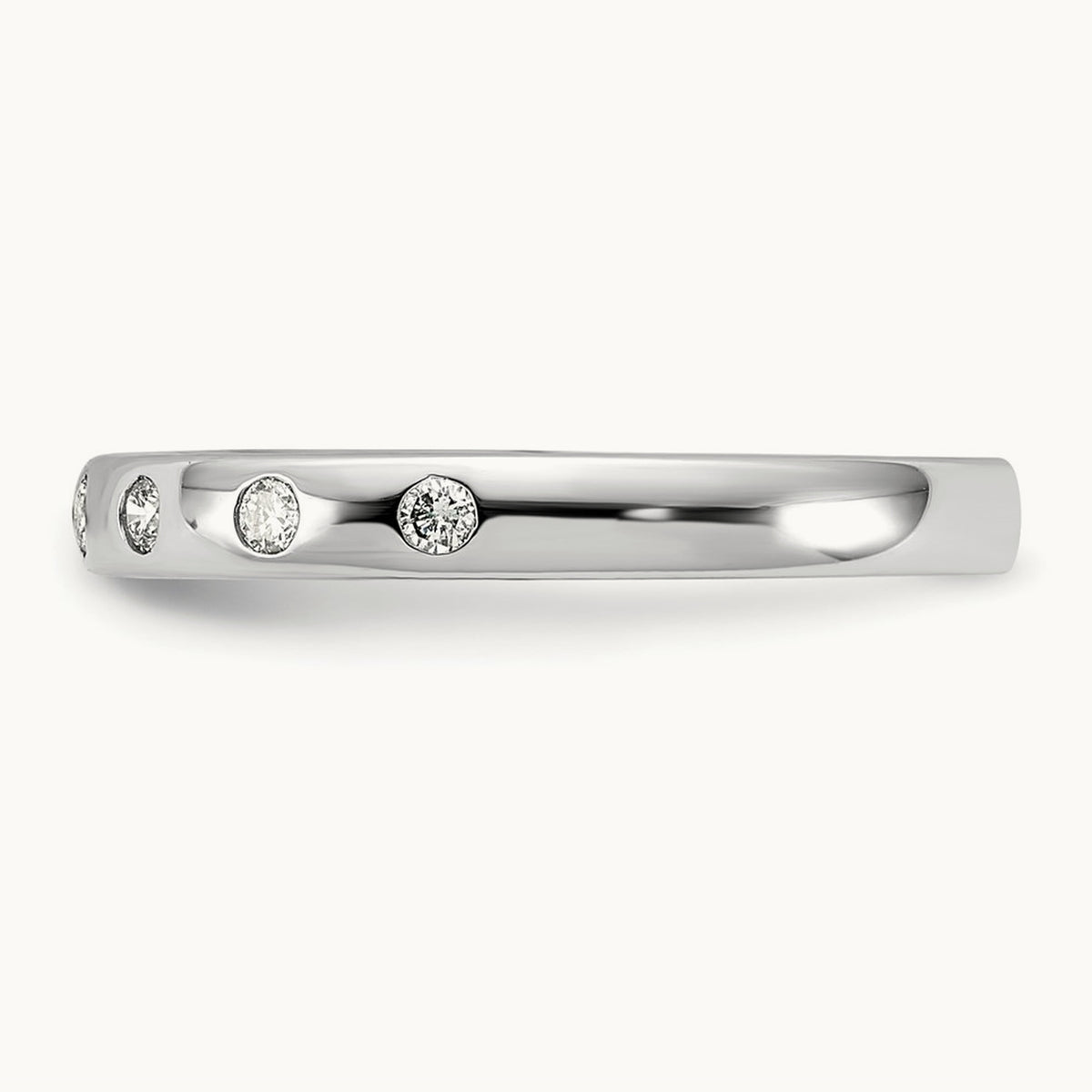 7-stone Diamond Band, 14K White Gold