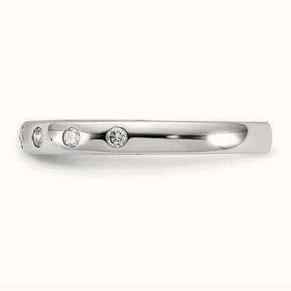 7-stone Diamond Band, 14K White Gold
