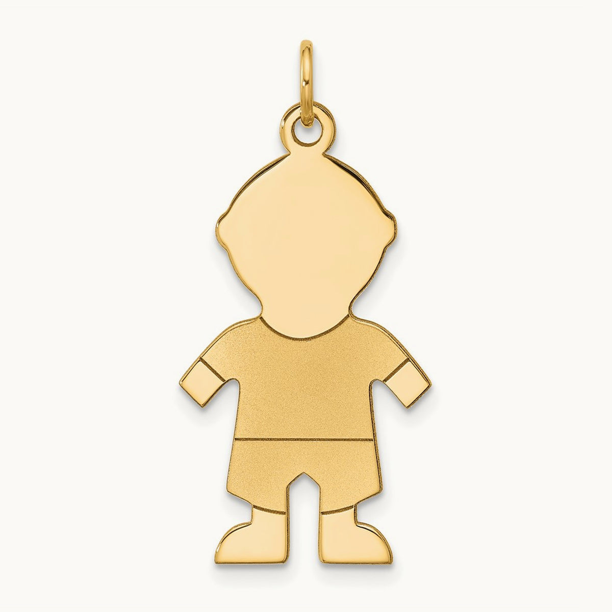 Satin Boy Charm, 14K