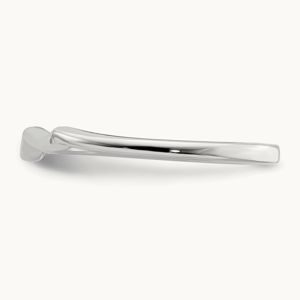 Contoured Band, 10K White Gold