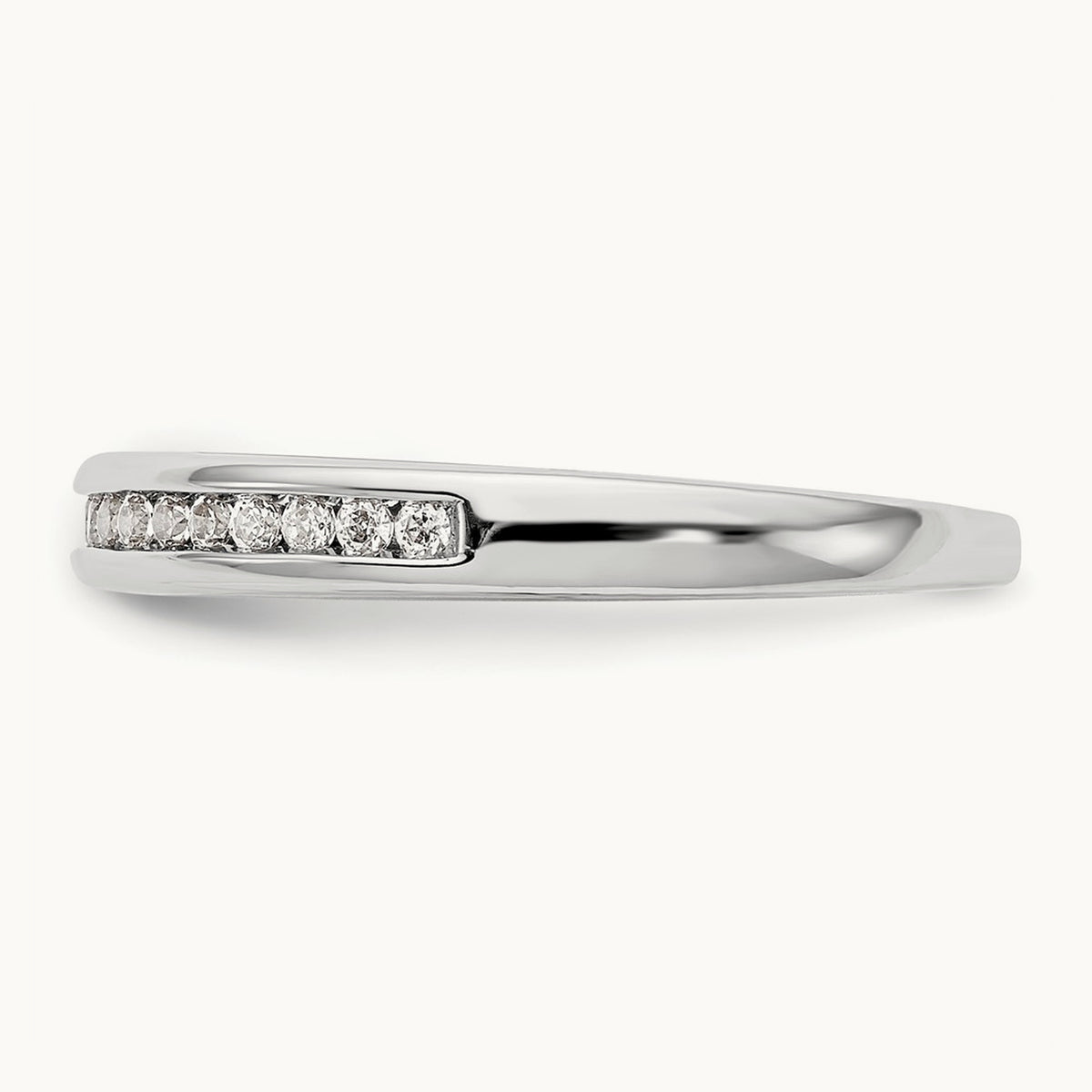 Diamond Wedding Band, 14K White Gold