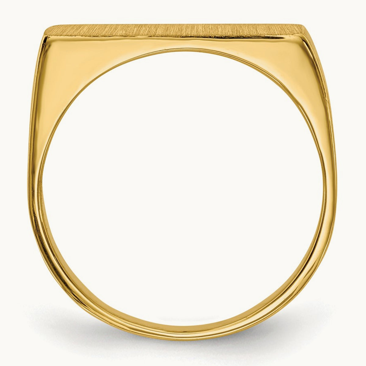 16.5x5. Closed Back Signet Ring, 0mm, 14K