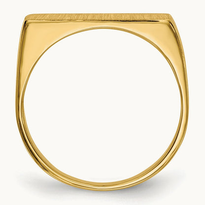 16.5x5. Closed Back Signet Ring, 0mm, 14K