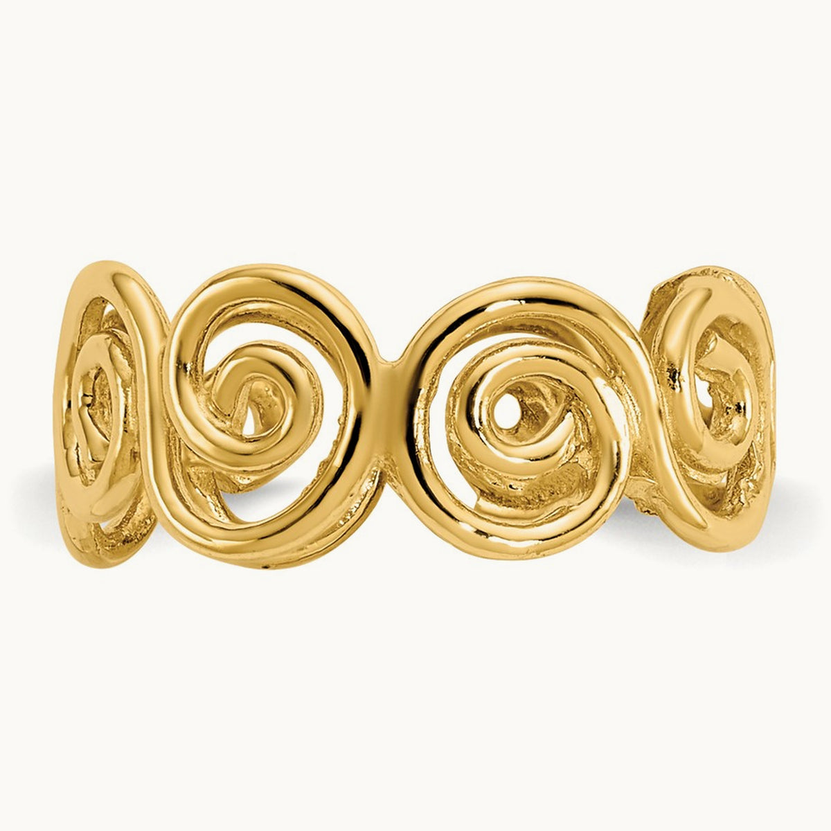 Scroll Toe Ring, 14K