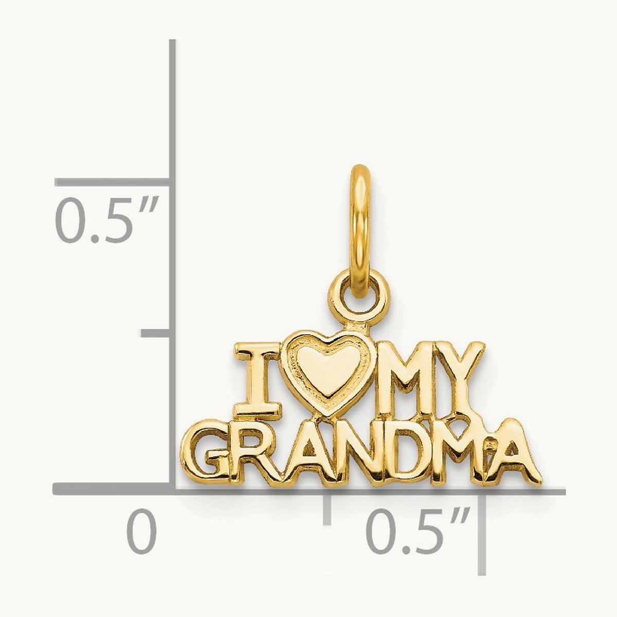 I HEART MY GRANDMA Charm — 14K Yellow Gold