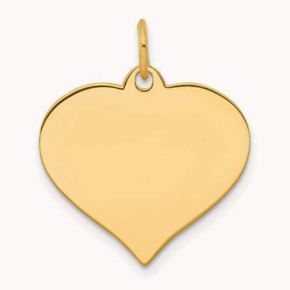 Heart Disc Charm, 14K