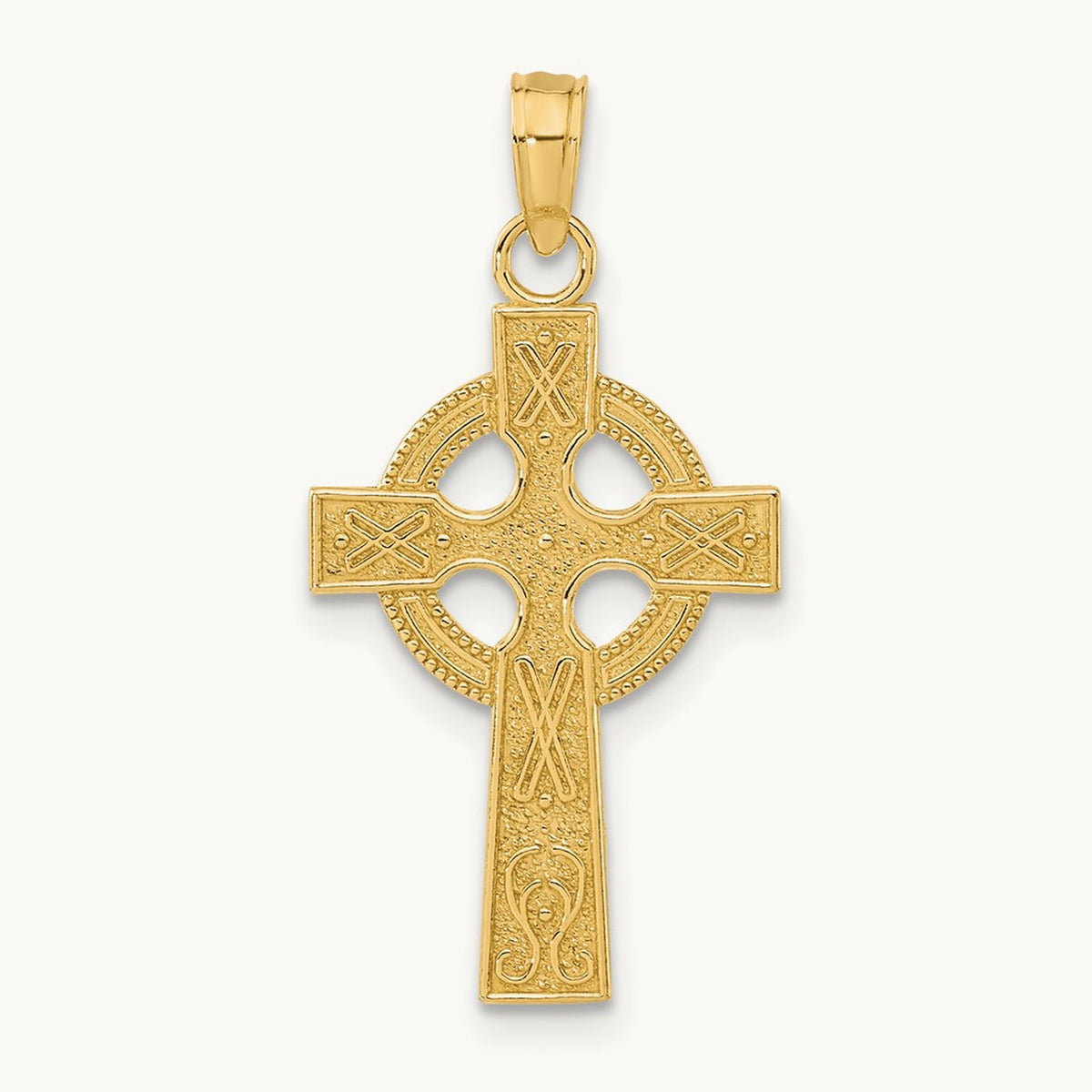 Celtic Cross Pendant — 14K Yellow Gold