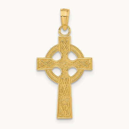 Celtic Cross Pendant — 14K Yellow Gold