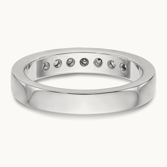 7- Stone Closed Channel Band Mounting, 2.3mm, 14K White Gold