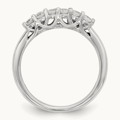 6-Stone Diamond Band, 14K White Gold