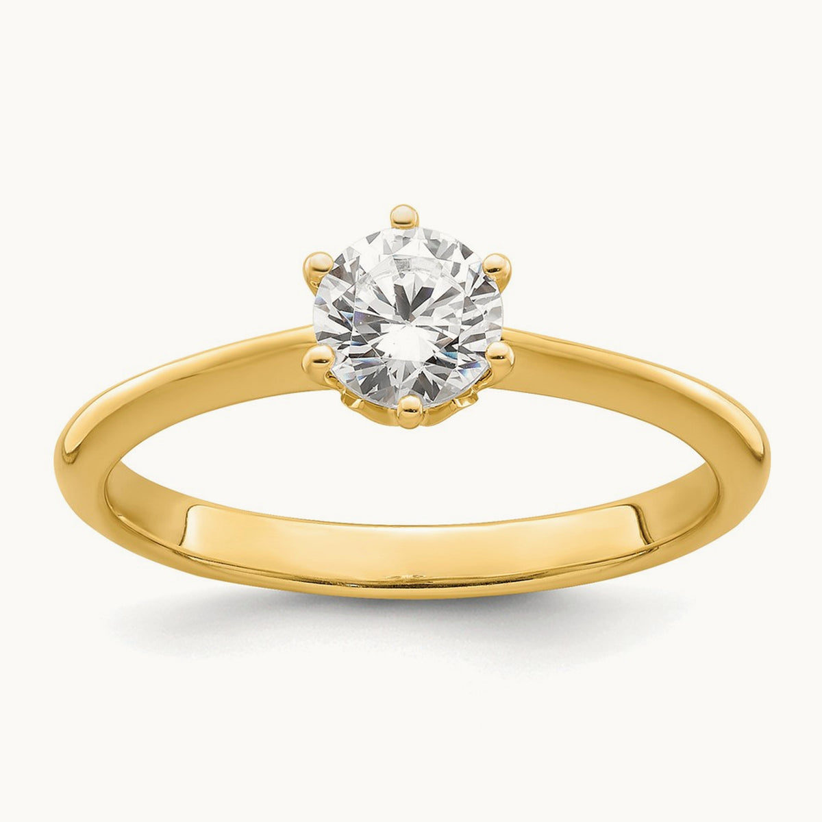 Polish 1/2ct Round Leaf Design Semi-Mount Dia Ring, 14K