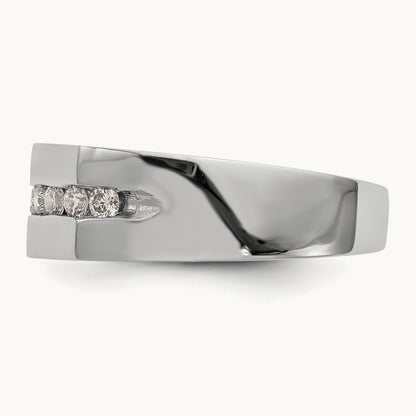 Diamond Men's Band, 14K White Gold